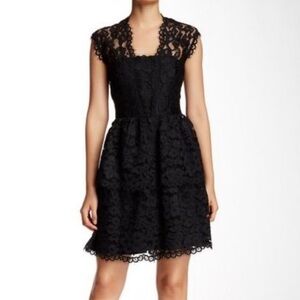 Shoshanna - Black Lace Layered Dress - Size 0